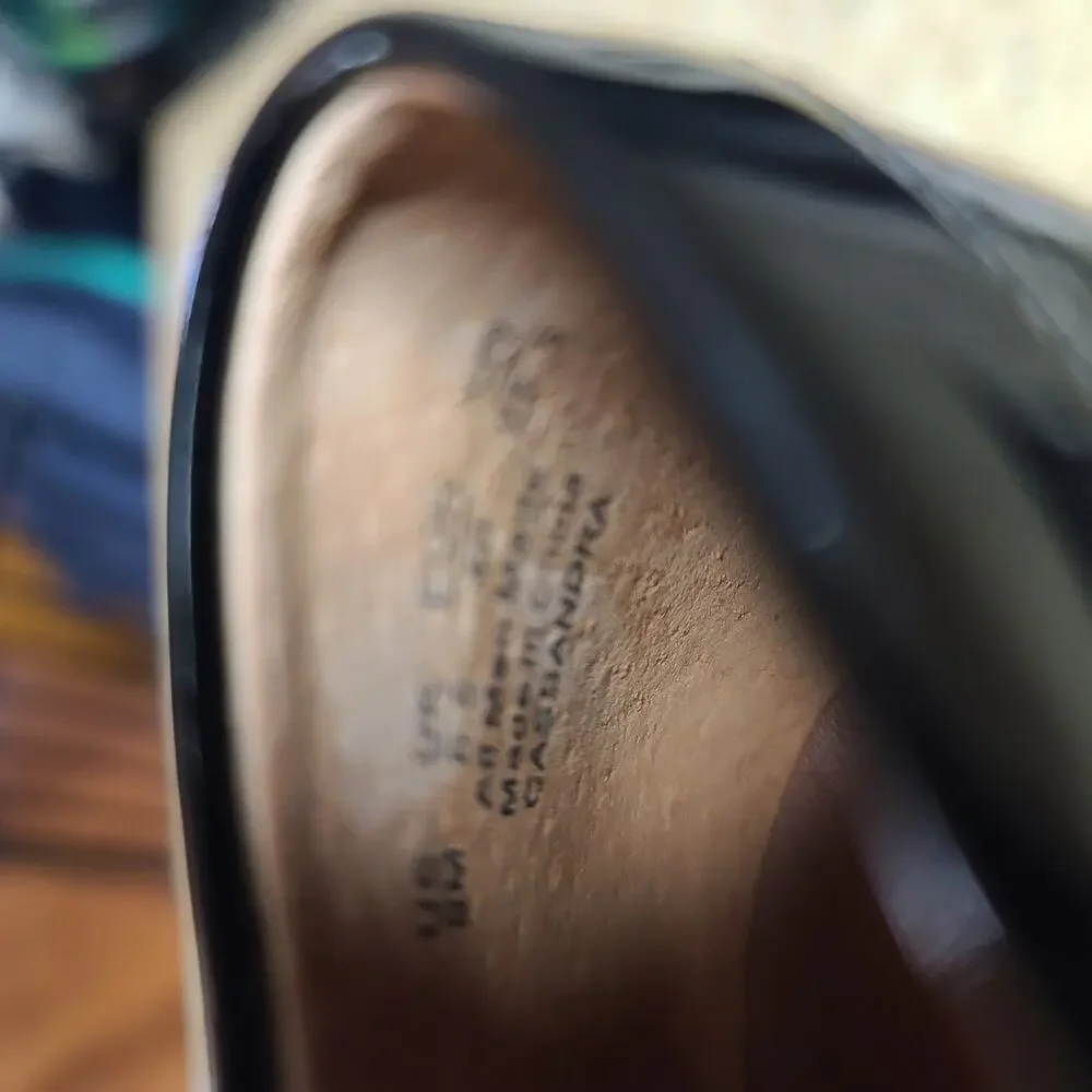 Nearly New Franco Sarto Black Patent Leather Lug Sole Loafers